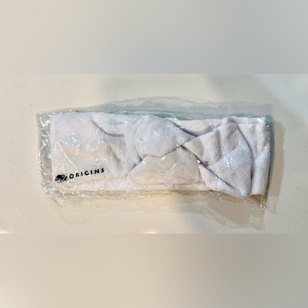 Origins Soft White Hair Towel Wrap/Headband_NWT